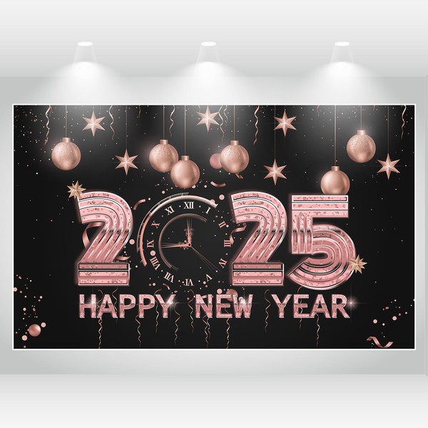 Sahunfri New Year's Eve Decoration 2025, Pink and Gold New