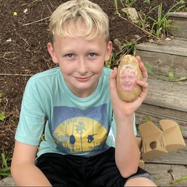 Potato Pal - Your FACE on a real potato! Upload your own image. Novelty and Gag gift. As Seen On Shark Tank. Surprise Gift Box included.
