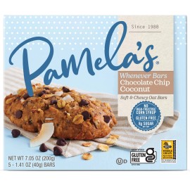 Pamela's Oat Chocolate Chip Coconut Snack Bars 5 Count Gluten Free Bars