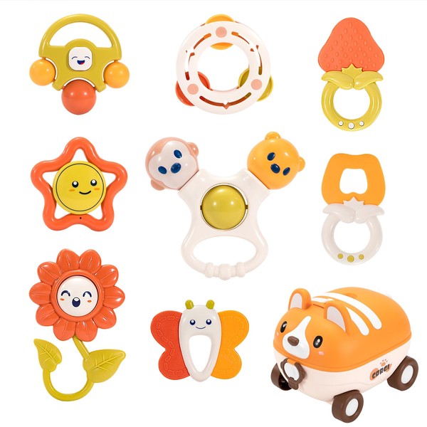 Rattle Teething Ring Set Baby Toy from 3 6 9