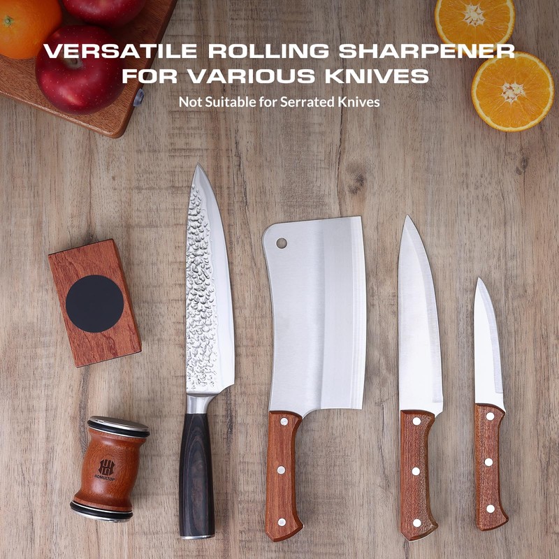 Rolling Knife Sharpener Kit, Kitchen Knife Sharpener with Replaceable Discs