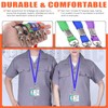 Tanstic 50Pcs Blue Lanyards Kit, Flat Lanyard Bulk with Swivel