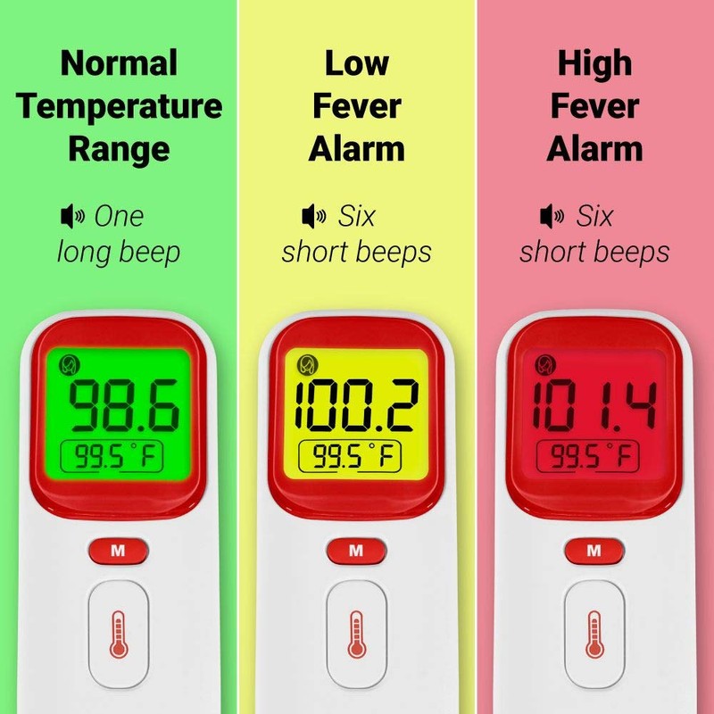 Escali Ear and Forehead Thermometer, Fever Alarm and Large Backlit