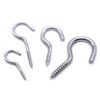 J Clarke Marine 10pcs Stainless Steel Cup Hooks A4 316 Non Rust SS Ceiling self Taping Screw Hook (4.4mm x 50mm)