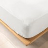 douceur d'intérieur, Biolina Fitted Sheet (140 x 190 cm) White,