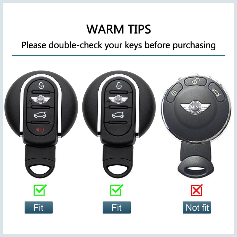 Tengare Car Key Fob Cover Compatible with Mini Cooper Key