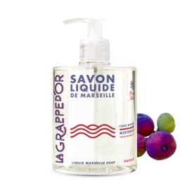 La Grappe d'Or Mediterranean Fig Marseille Hand Soap with Essential Oils | Handmade in France from Moisturizing Organic Olive & Coconut Oil | Natural, Cruelty-Free & Vegan, 16.90 oz Liquid