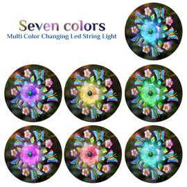 GIBMIDSER 51'' Solar Wind Sculptures & Spinners,Butterfly Windmill Outdoor Multi-Color Changing Decorative Garden Stakes LED Light Kinetic Yard Art Decor for Patio,Pathway,Lawn Gifts for Family