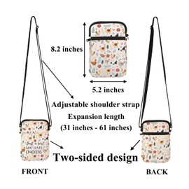 FUSTMW Chicken Print Crossbody Purse Funny Chicken Gifts for Hen Lovers Sling Bag Chick Gifts Cross Body Bag Chicken Merch, Chickens Bag C