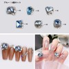 Chisafly Nail Stone, Large Nail Parts, Crystal, Gems, Glitter, 3D,