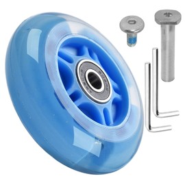 OTFAITP 80mm x 24mm Flash Rear Wheel M8x43 44 45 46 47mm Axle Set for Foldable Micro Mini 2 3 4 Wheel Kids Scooter Kickboard Repair Tool (Blue)
