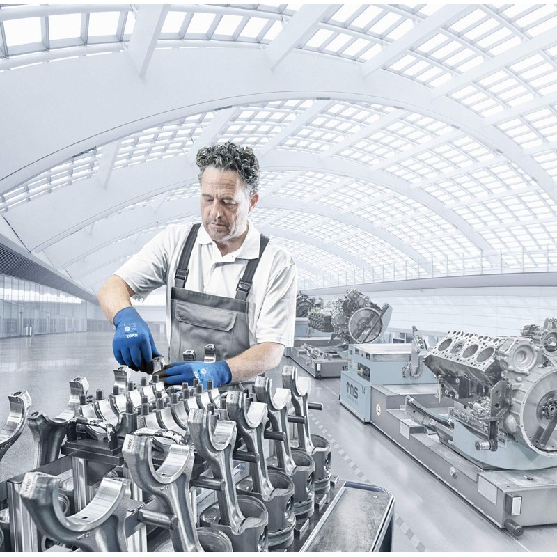 Uvex 60060 Phynomic Wet Glove, Size 10, Blue/Black