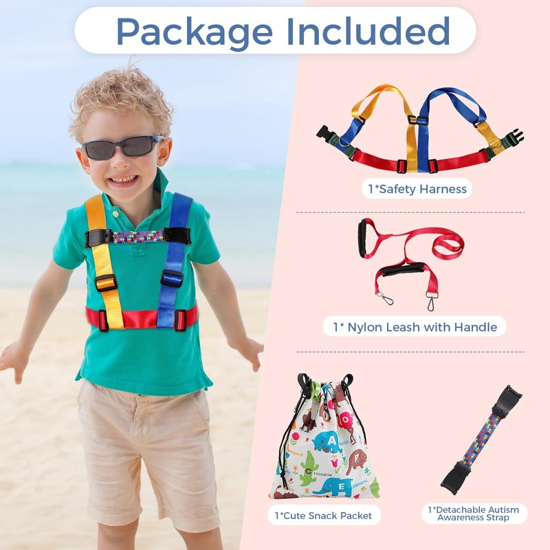 JXM Safety Harness Leash for Autism and Special Needs Child