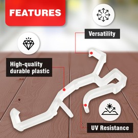 Amazing Drapery Hardware 2.5 Inch Clear Valance Clips with 9/16" Projection - UV Stable, Sturdy Plastic Brackets, Ideal for Wood, Faux Wood & Metal Treatments in Home & Office Settings - 20 Pack