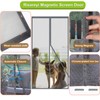 Risareyi Fiberglass Magnetic Screen Door Actual Size 34"x75", Grey Bugs
