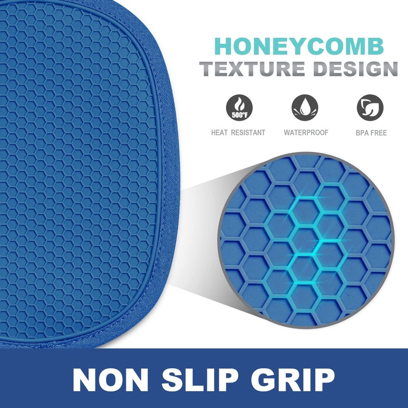 2-Pack Silicone Pot Holders for Kitchen Heat Resistant up to