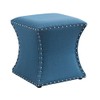 Kings Brand Furniture - Nailhead Trim Upholstered Stool Ottoman, Light