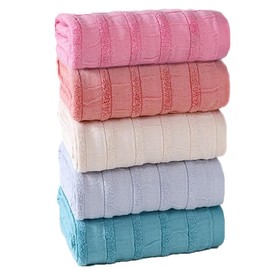 NiKi Handkerchief, Set of 5, Children's Towel, Solid Color, Stylish, 100% Cotton, Instant Absorption, Quick Drying, Soft to the Touch, Thin, Antibacterial, Deodorizing, Kindergarten, Everyday Use,