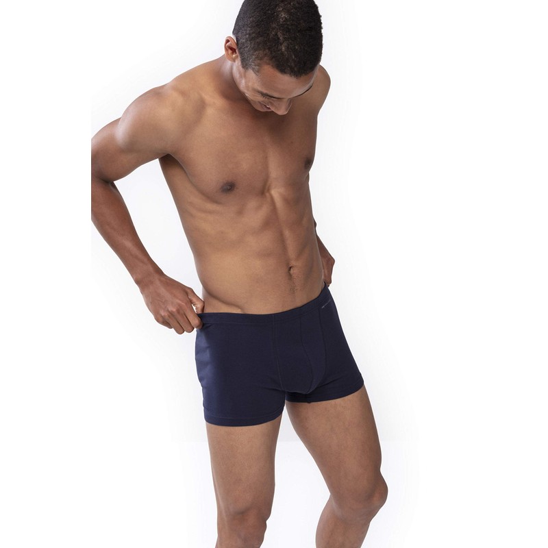Mey 49121-668 Men's Casual Cotton Blue Solid Colour Fitted Boxer