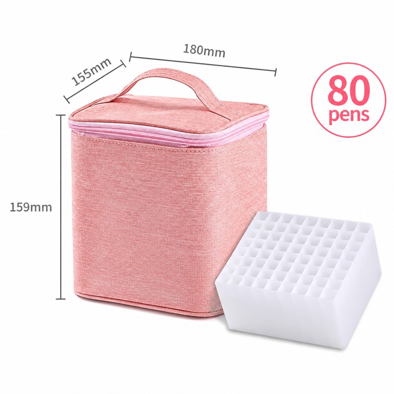 Marker Pen Case for Art Supplies – Large Capacity Zipper