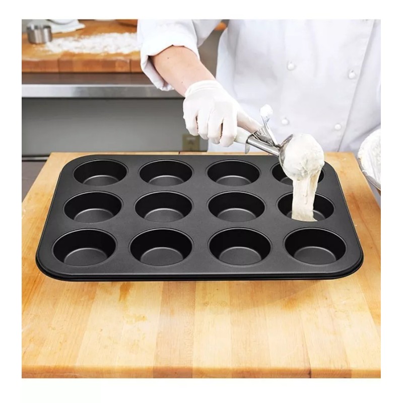 Luxury Charola De Cupakes + Capacillos De Silicon Muffin Reposteria