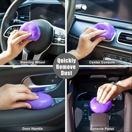 TICARVE - Paquete de 2 gel de limpieza para masilla de coche, limpiador de ventilación de coche, masilla, gel de limpieza, herramientas automáticas, limpiador de interior de coche, lodo para coches y