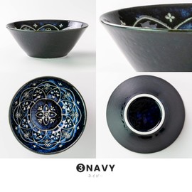 Minorutouki Small Pottery Moroccan Navy S Diameter 5.3 inches (13.5 cm)