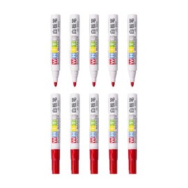 Vignette Stationery Whiteboard Markers, Washable, Low Odour, Dry Erase, Fast Drying, Medium Bullet Tip, Black Blue Red Multicolour Pens, Value Pack (10 Red)