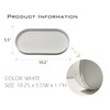 VCREATC White Small Tray (10 inch), Oval Tray for Bathtub