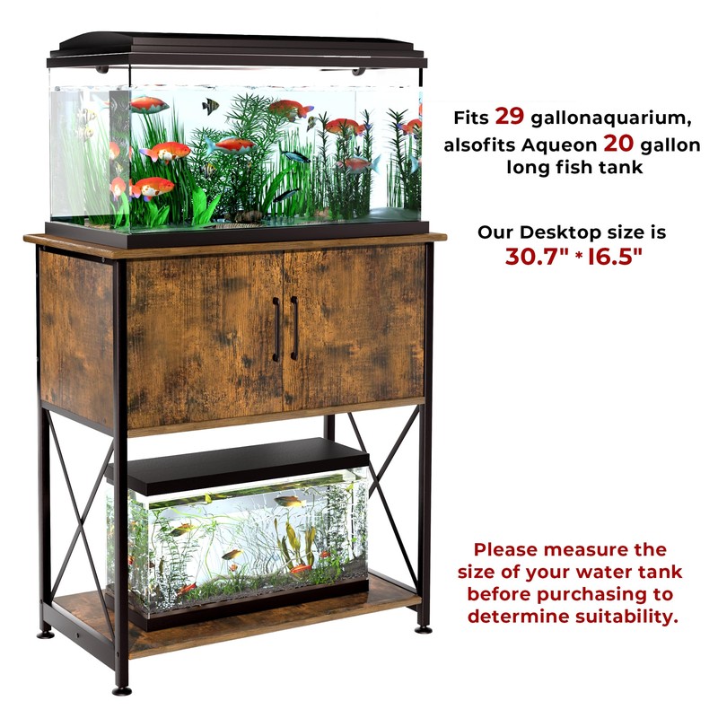 Herture 20-29 Gallon Aquarium Stand Metal Frame Fish Tank Stand