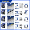 EVERTOOLS 4-in-1 Heavy Duty Staple Gun Kit with 6,000 Staples,