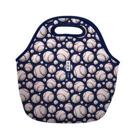 Sok It Lunch Tote Zippered Bag Insulated Neoprene Caddy (Play Ball, Large 4.5 Quart Lunch Tote)