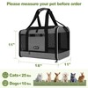 GAPZER Cat Carrier 18x11x11 Top Load Soft Pet Travel Bag