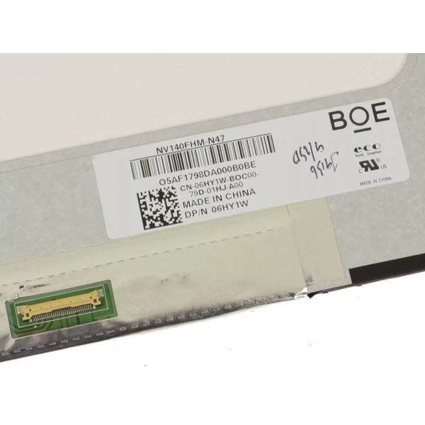 Generic Dell P/N DP/N 06HY1W 6HY1W NV140FHM-N47 30pin FHD 1920x1080