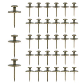 MOROBOR Push Pin Picture Hooks, 30 Pieces Push Pins Picture Hangers, Five Pointed Star Style, Zinc Alloy Thumbtacks for Home, Office, Wood or Fabric Wall (Bronze)