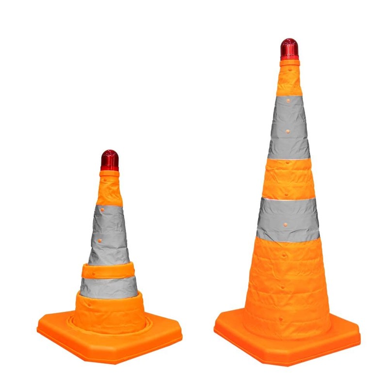 70CM Foldable Traffic Cone - Orange | Reflective Collapsible Safety