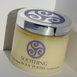 Trillium Body Polish - Natural Salt Scrub -Soothing Lavender Lavandin - 24oz