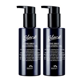 Flower Boy eTV 꽃을든남자 블랙 원샷 클렌징 오일 150ml x 2개 eTV Flower Holding Man Black One-Shot Cleansing Oil 150ml x 2pcs