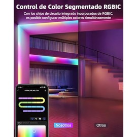 E T Easytao Luces Led RGBIC Wifi 10M, Tira led Navideñas Compartible con Alexa y Google Asistente, Control de APP + Control Remoto, DIY Multicolor Segmentado
