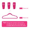 Trgowaul Hot Pink Velvet Hangers Clips, Pants Hangers Velvet Clips,