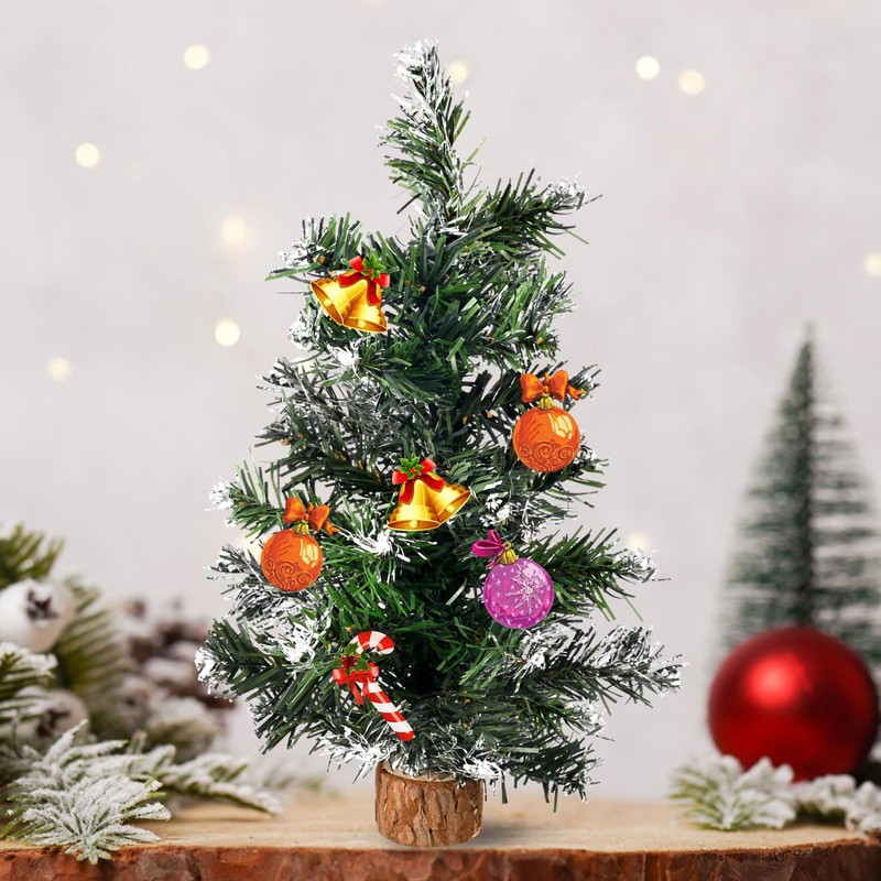 8 Packs Tabletop Mini Christmas Tree Small Christmas Tree Artificial