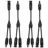 UMLIFE 2 Pair Solar Connectors Y Branch Parallel PV Adapter