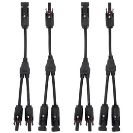 UMLIFE 2 Pair Solar Connectors Y Branch Parallel PV Adapter Cable Wire Plug Tool Kit for Solar Panel(M/FF+F/MM)