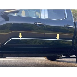 4pc Luxury FX 0.5" Body Molding Insert Trim Kit for Toyota Tacoma 2024-2025 Crew Cab