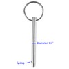 2 Pack Quick Release Pin, Diameter 1/4"(6.3mm), Overall Length 3"(76mm),