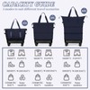 Rolling Duffel Bag with Detachable Wheels & Handle,Expandable Foldable Travel