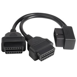 Vzesavc OBD2 Cable Splitter 1 Male Splitter to 2 Female Extension Cable Compatible with 16 Pin Diagnostic Tools 12 Inch