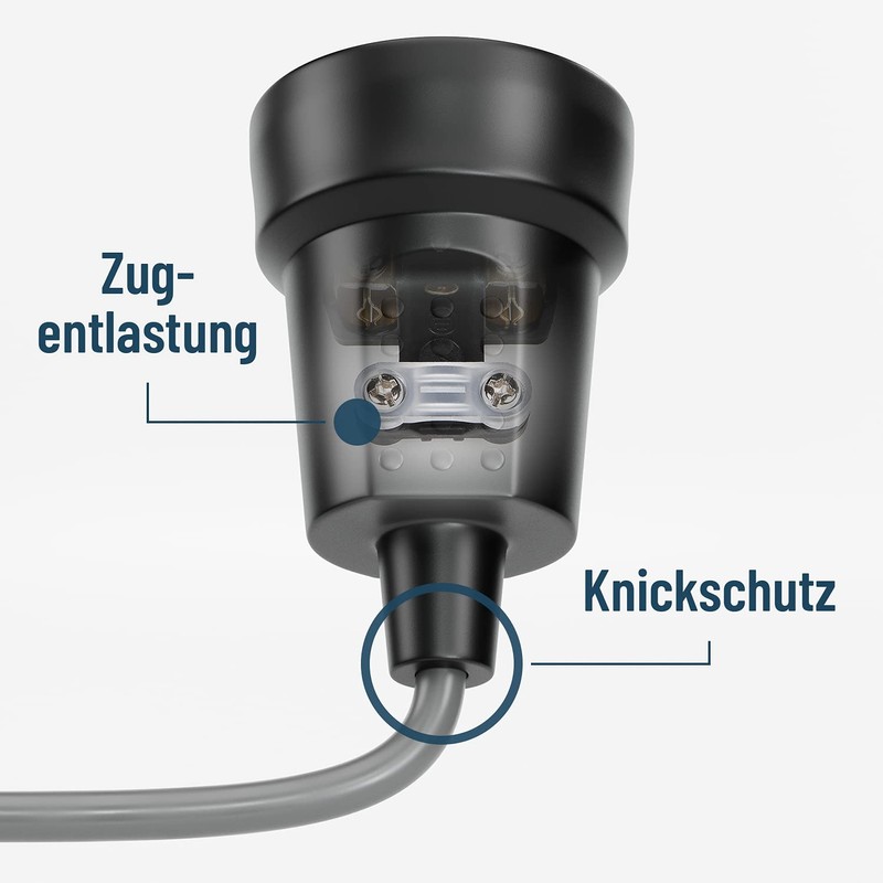 Greate 6x Schuko Coupling IP44 Outdoor with Kink Protection -