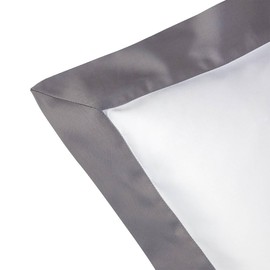 Yves Delorme Linea Platine (Platinum Grey) King 21 x 37 in Sham - Extra Soft and Warm Luxury Sheets, 100% Natural Organic French Bed Linens - Breathable and Durable