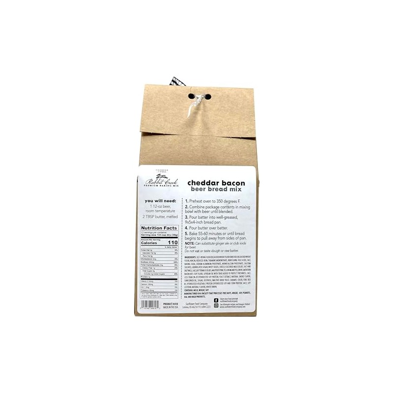 Rabbit Creek Beer Bread Mix Cheddar Bacon Beer Bread Mix